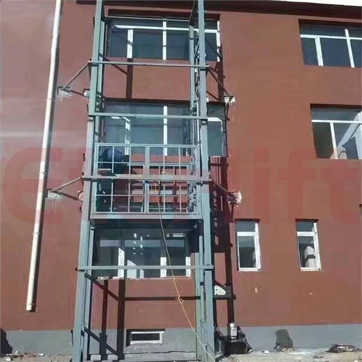 Rail Guide Goods Lift For Warehouse