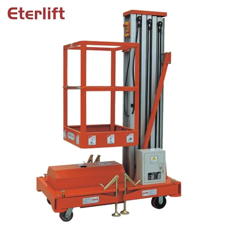 Õhutöö platvorm ühe mast alumiiniumtõstuki laud